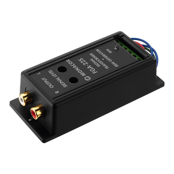 Monacor FGA-22S Manual