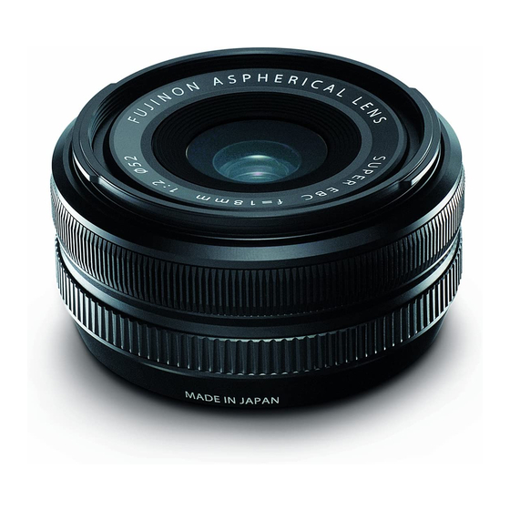 FujiFilm FUJINON XF18mmF2 R Owner's Manual