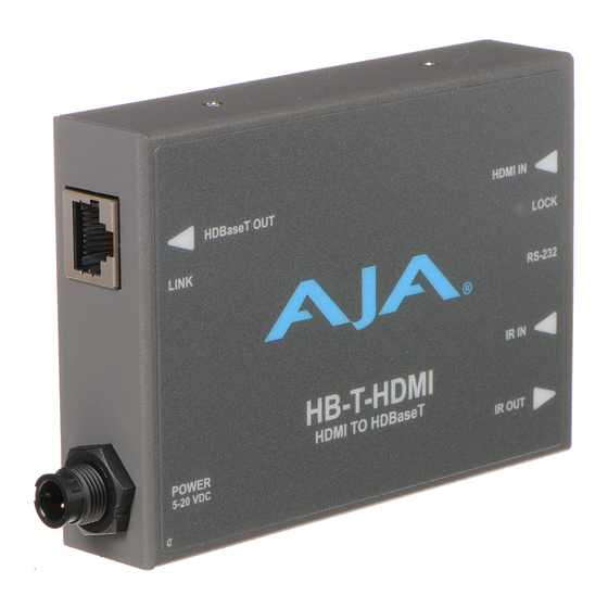 AJA HB-T-HDMI Installation & Operation Manual