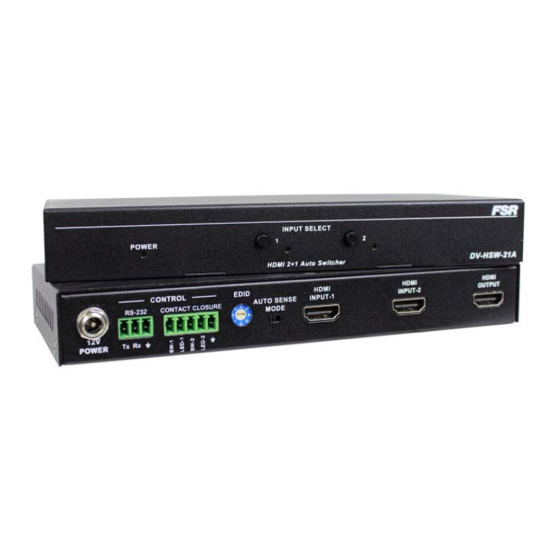 FSR DV-HSW-21A Manuals