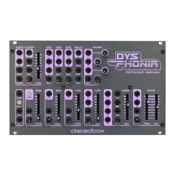 Dreadbox Dysphonia Construction And Operation Manual