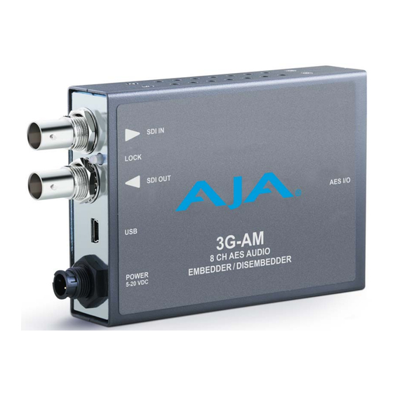 AJA 3G-AM-BNC Installation & Operation Manual