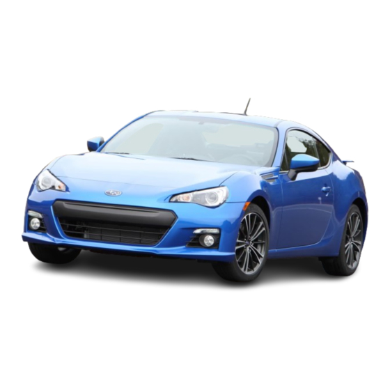 Subaru 2013 BRZ Quick Manual