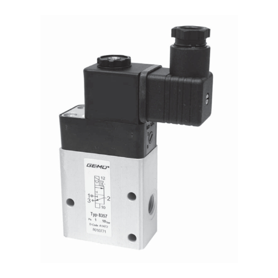 Gemu 8357 Installation, Operating And Maintenance Instructions
