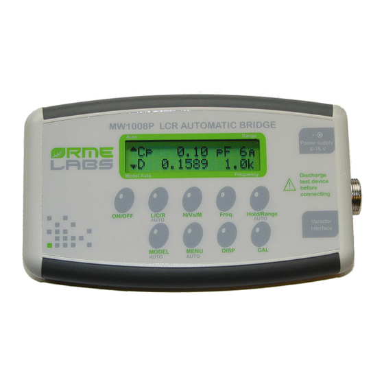 ORMELABS MW1008P User Manual