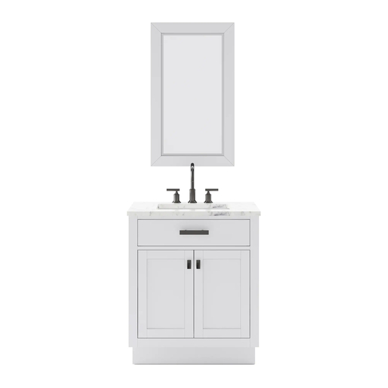 STYLE SS 30IN ANTIQUE WHT VANITYW/MIRR Installation Manual