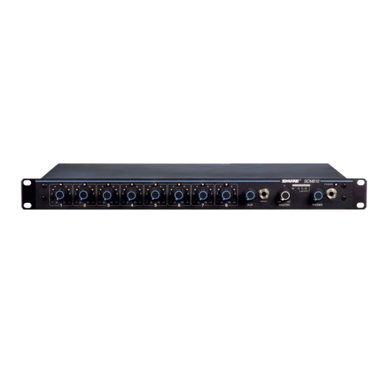 Shure SCM810 Manual