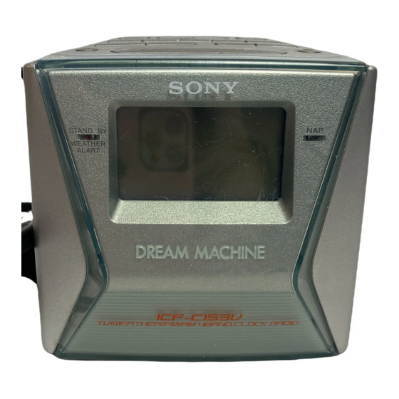 Sony ICF-C153V/143 Operating Instructions