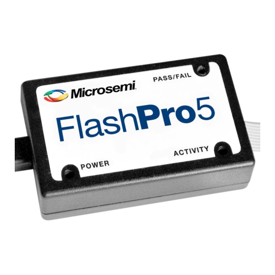 Microsemi FlashPro5 Quick Start Card