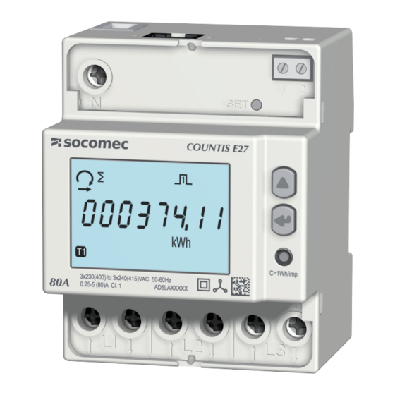 socomec COUMIS E27 Instruction Manual