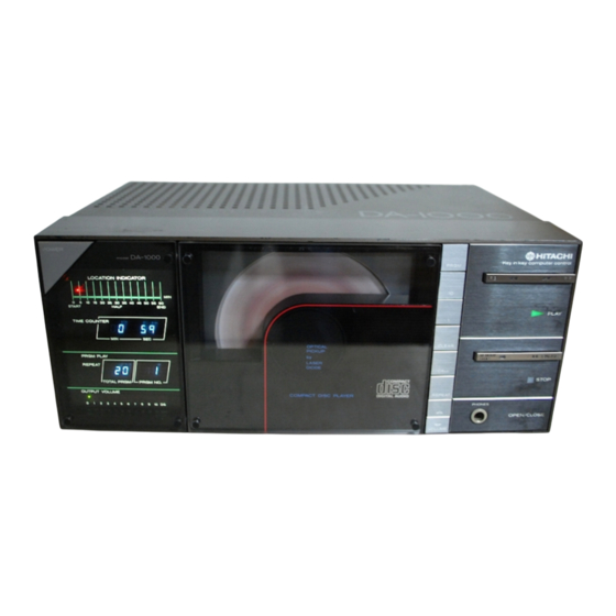 Hitachi DA-1000 Instruction Manual