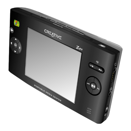Creative ZEN Portable Media Center User Manual