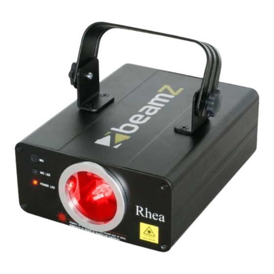 Beamz Oberon Laser RGY DMX 200mW DMX Manual