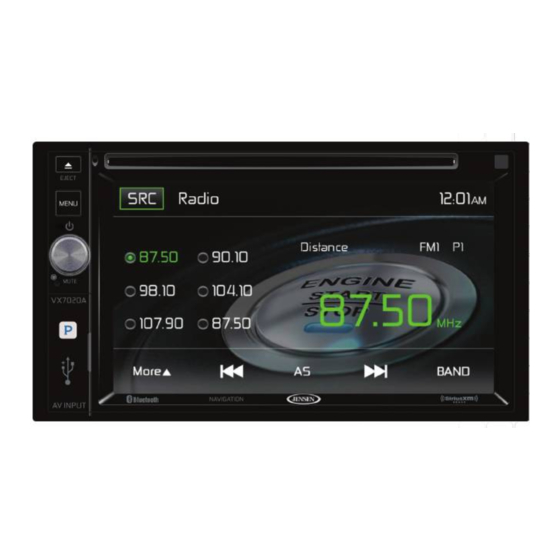 Jensen VX7020A Operating Instructions Manual