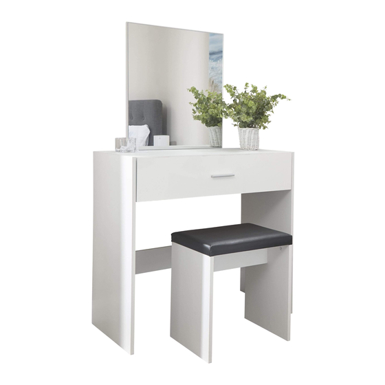 GFW Dressing Table Stool Set Assembly Instructions Manual