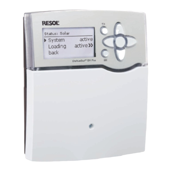 Resol DeltaSol BX Plus Manual