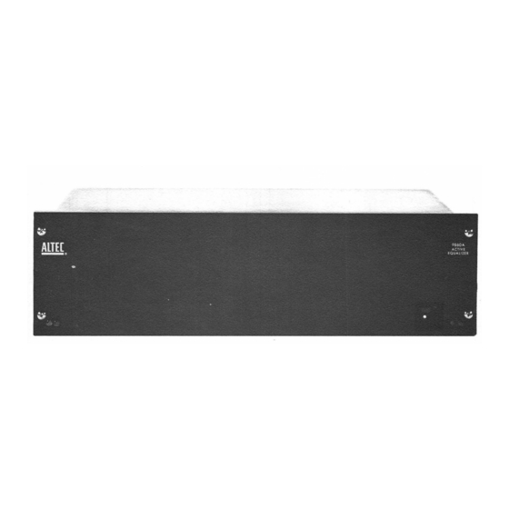 Altec Lansing 9860A Operating Instructions Manual