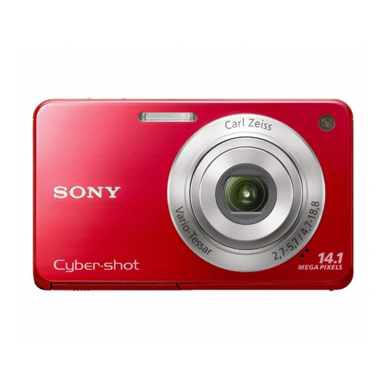 Sony Cyber-shot DSC-W560 Instruction Manual