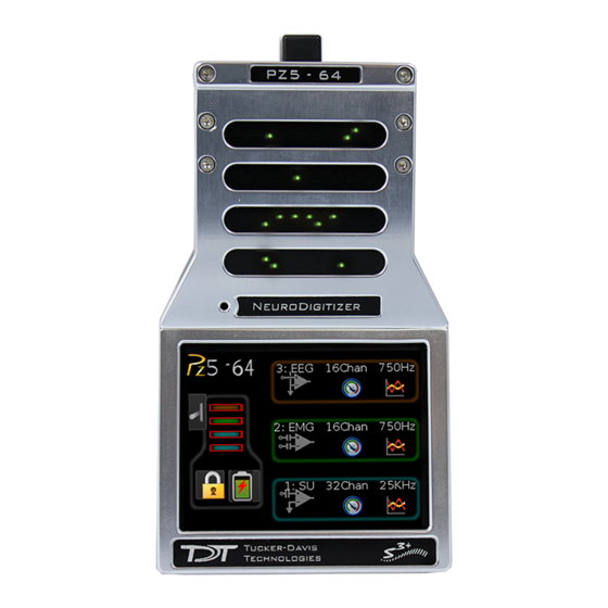 TDT synapse PZ5 NeuroDigitizer Quick Set-Up Manual And Fast Facts Manual