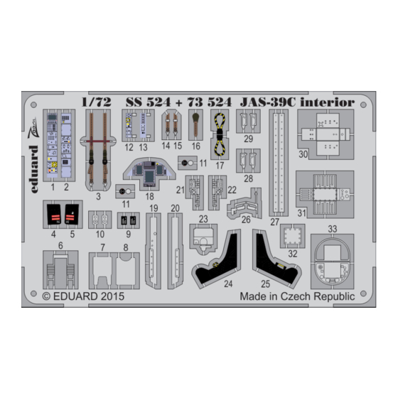 Eduard Zoom JAS-39C interior S.A. Assembly Instructions