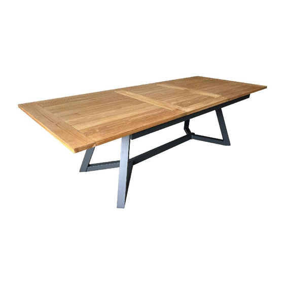Proloisirs TABLE AGIRA 240 TEAK 180/240X100X74CM Assembling Instructions