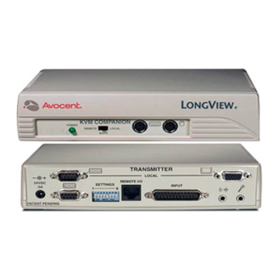 Avocent LONG VIEW COMPANION Features And Benefits