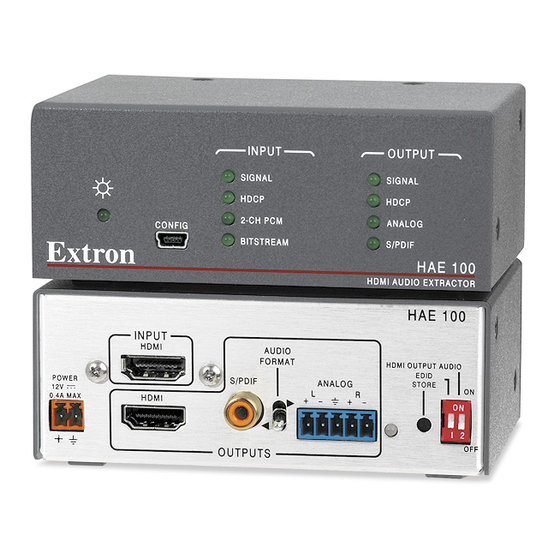 Extron electronics HAE 100 User Manual