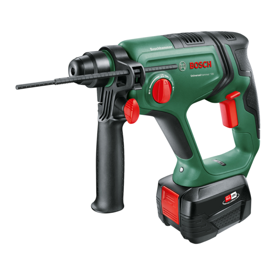 Bosch UniversalHammer 18V-16 Quick Start Manual