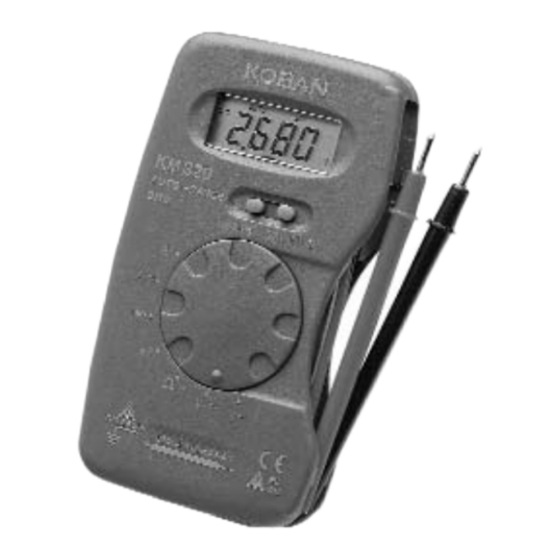 koban KM 320 Instruction Manual