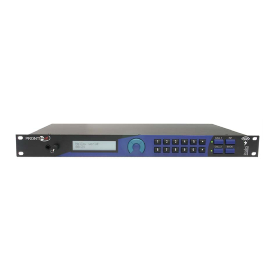 Prodys ProntoNet User Manual