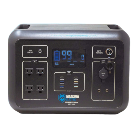 Massimo MPS-2000W Owner's Manual