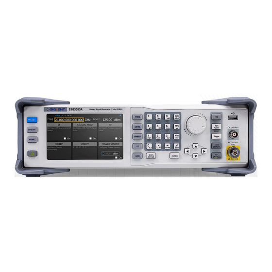 SIGLENT TECHNOLOGIES SSG5080A Series Programming Manual