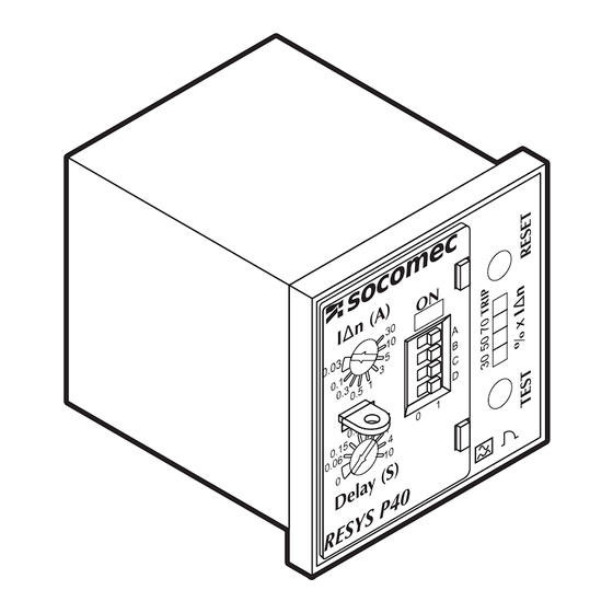 socomec RESYS P40 Operating Instructions