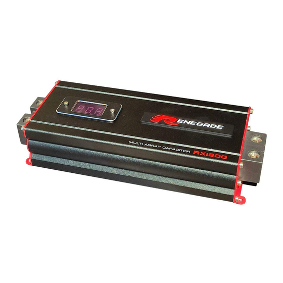 Audio Design RENEGADE RX1800 Owner's Manual