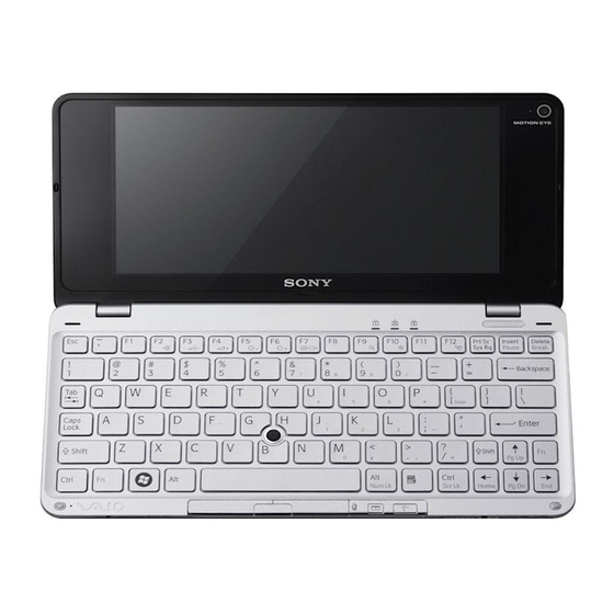 User Manuals: Sony VGN-P11Z/G Laptop PC
