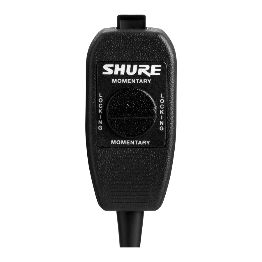 Shure A120S - Talk In-Line Switch Manual