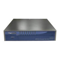 Panasonic WJGXE900 - MPEG2 ENCODER Operating Instructions Manual