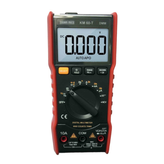 Kusam-meco KM 60-T Operation Manual