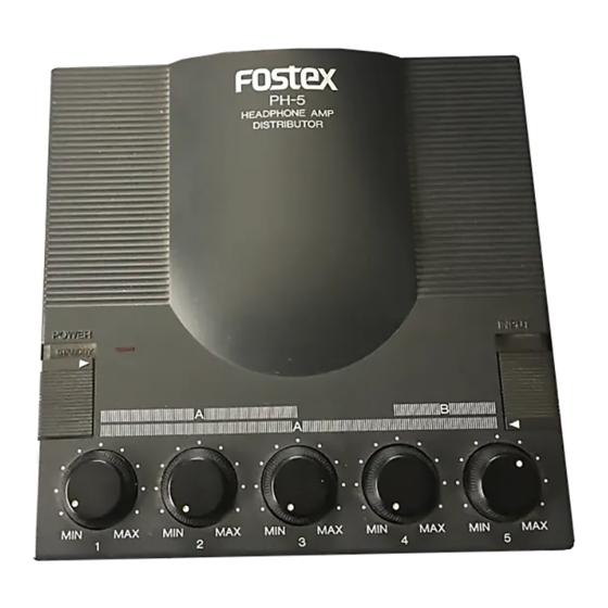 Fostex PH-5 Owner's Manual