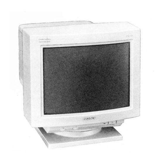 Sony TRINITRON CPD-1320 Service Manual