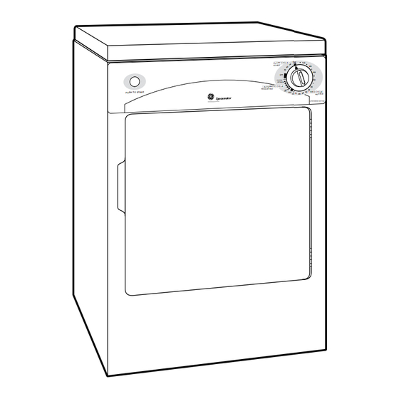 GE DSKP333ECWW - Spacemaker 120V 3.6 cu. Ft. Electric Dryer Dimensions And Installation Information