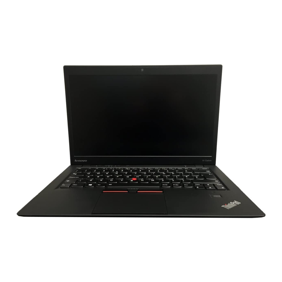 Lenovo ThinkPad X1 Carbon Safety, Warranty, And Setup Manual