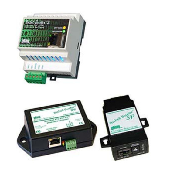 CONTROL SOLUTIONS Babel Buster 2 Quick Start Manual