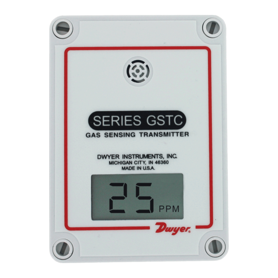 Dwyer Instruments GSTC Series Installation And Operating Instruction Manual