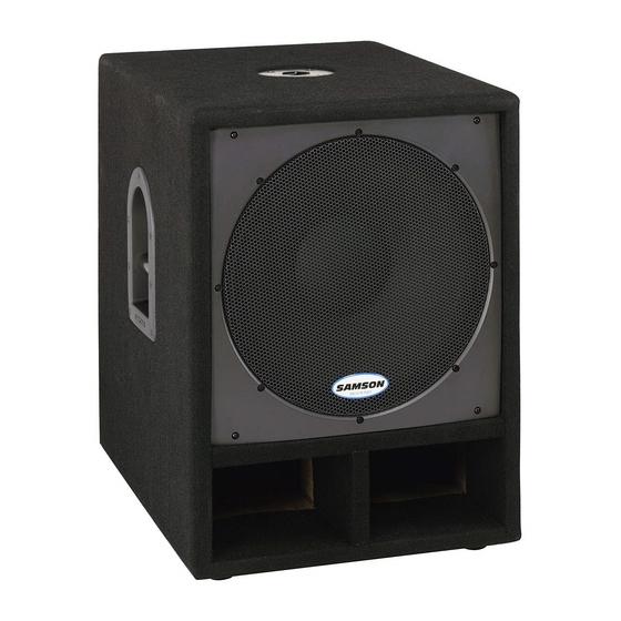 Samson Resound RS18S Owner's Manual