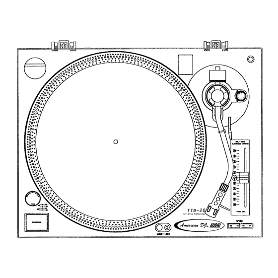 American DJ Audio TTB-2010 User Instructions