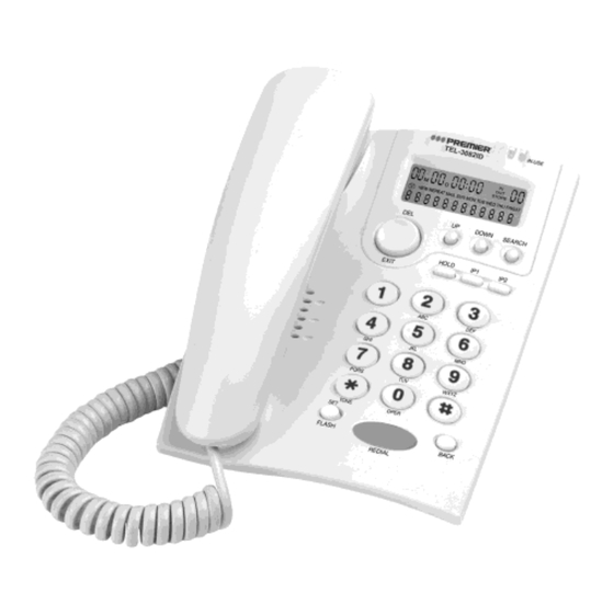 Premier TEL-3082ID Instruction Manual