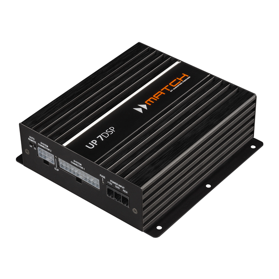Audiotec Fischer Match UP 7DSP Manuals