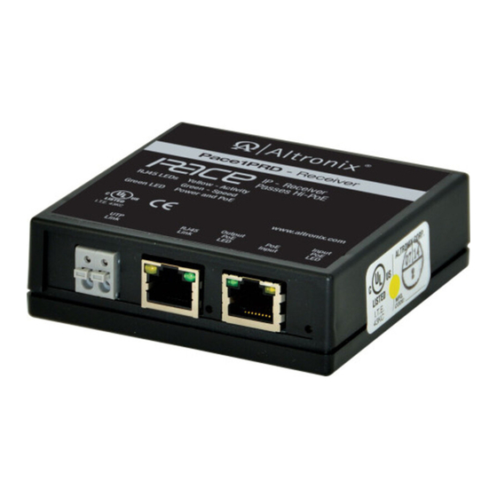 Altronix Pace1PRD Installation Manual
