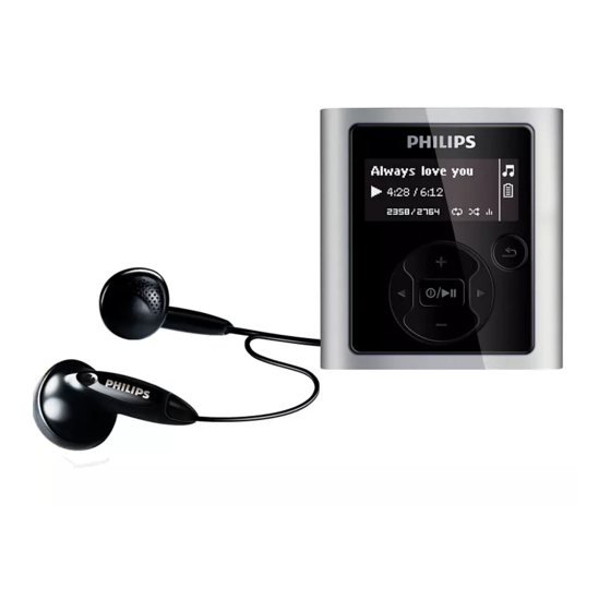 Philips GoGear SA1924 Manuals